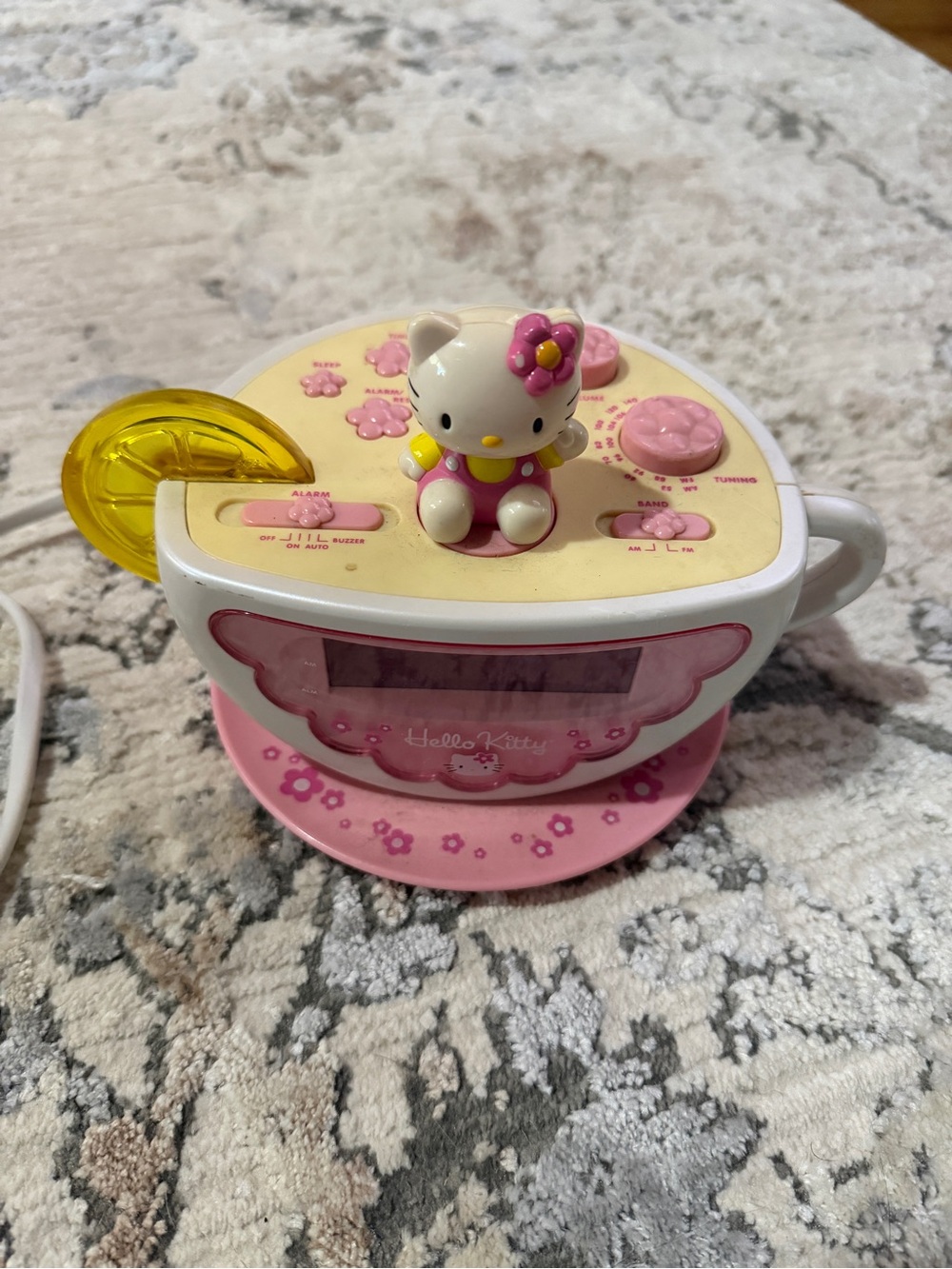 Hello Kitty Pink and Yellow Musical Alarm Clock Toy